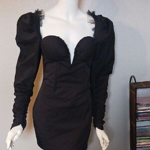 Fashion Nova Black Long Sleeve Dress